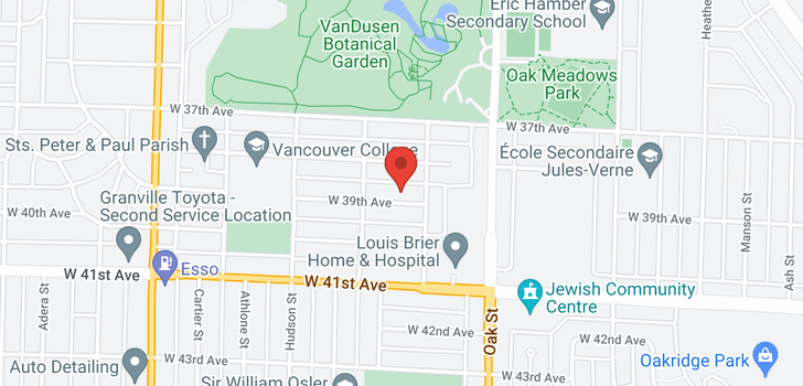map of 1135 W 39TH AVENUE